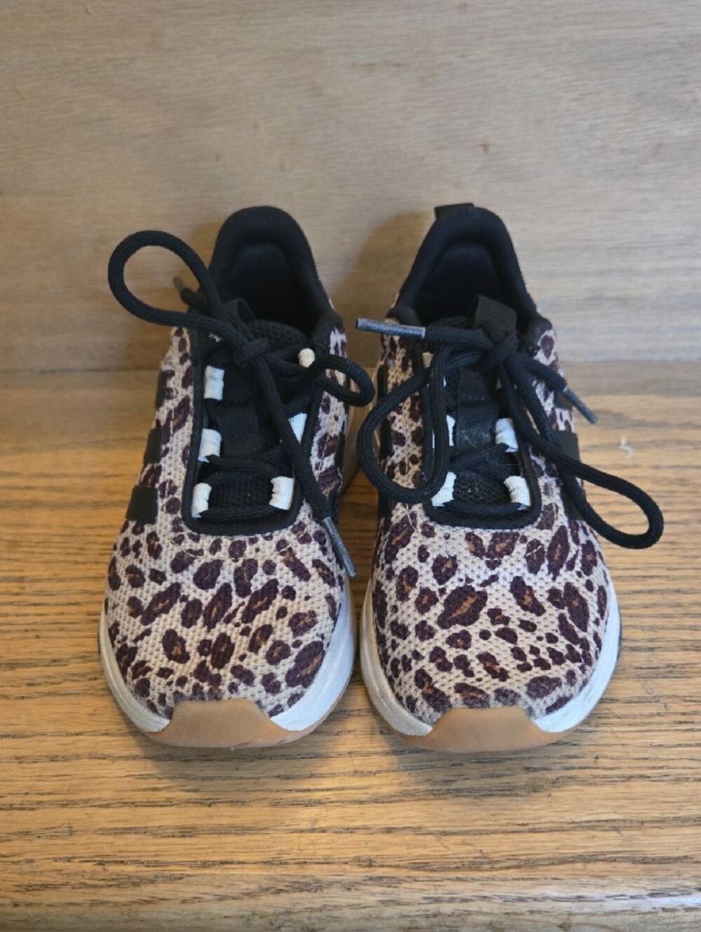 adidas Kids Leopard Print Sneakers - Black & Brown, 11, GUC - Picture 2 of 8